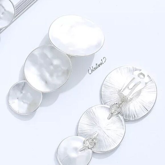 NEW Clip On Dangle Drop Earrings - Picture 4 of 10